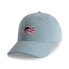 USA Flag // Unstructured Light Denim Adjustable Hat