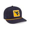 West Virginia University // High Crown Performance Hat with Rope
